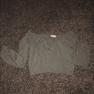 Off the shoulder crop top